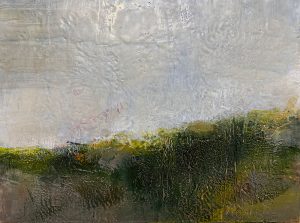 Echoes of morning - encaustic on board - 24 x 18"- $529 (framed)