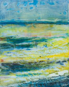 Sand Banks - encaustics on wood panel - 8x10"