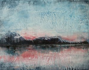 Ice Age - encaustics on cradle panel - 13x16,5"