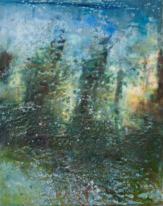 Where did you go?- encaustics on wood panel - 8 x 10"