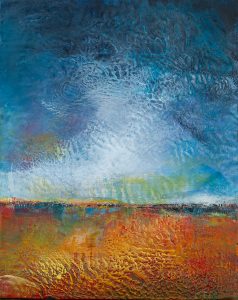 On the Beach - encaustic on board - 16 x 20"- $449 (framed)