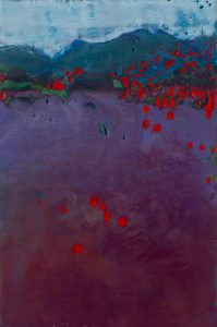 Purple - encaustic on cradle board - 6x9"